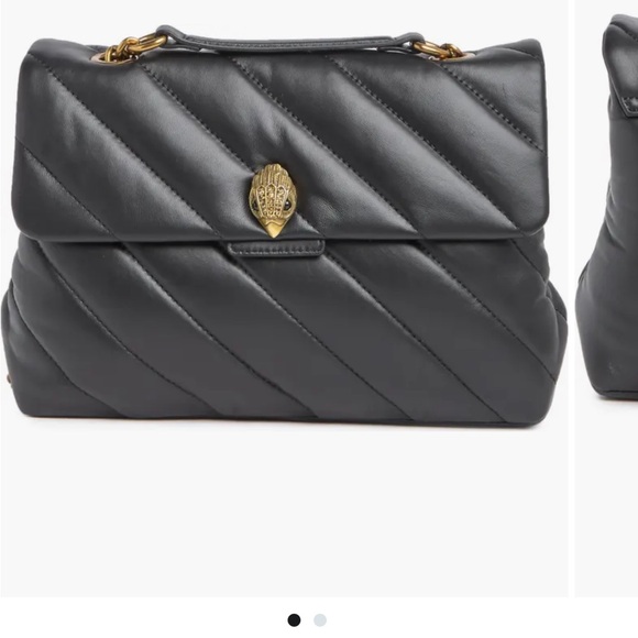 Elegant Black Quilted Leather Handbag Kurt Geiger - Picture 8 of 8